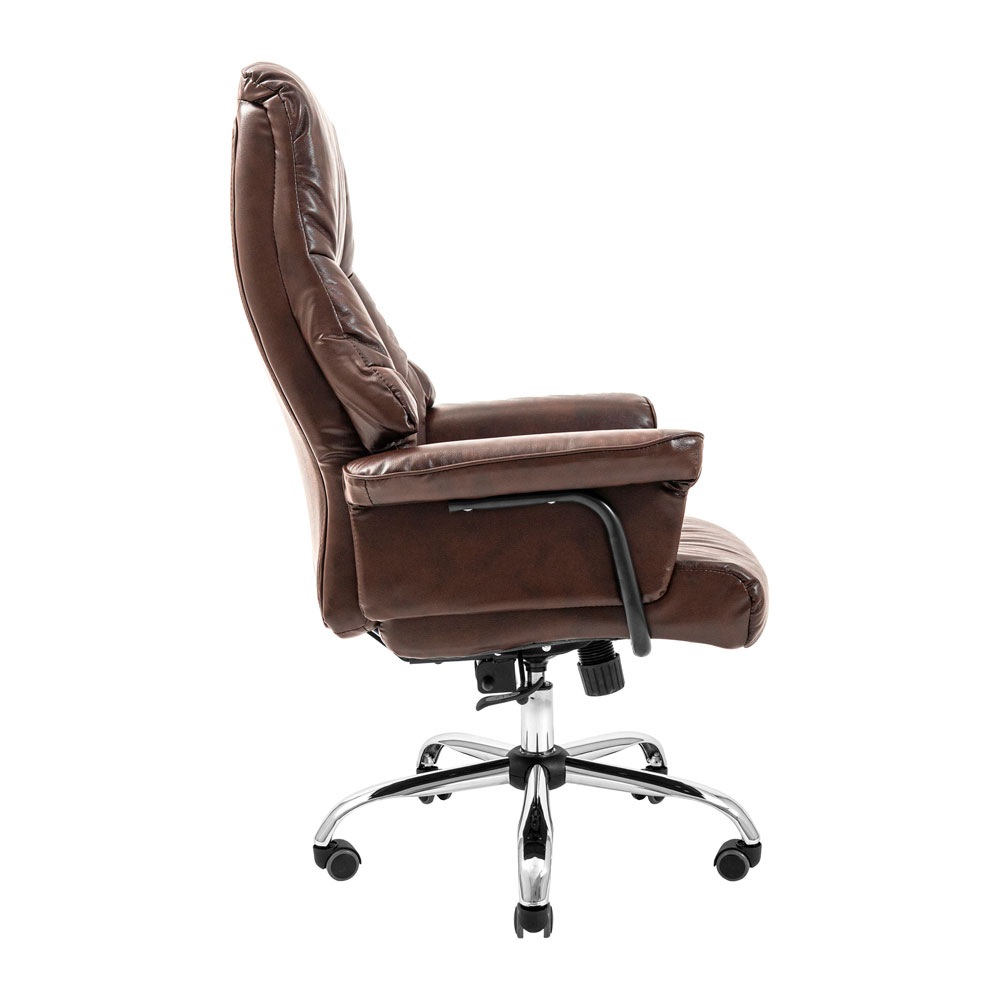 Кресло офисное Richman Конгрес Хром M-2 Широкий Anyfix Wide Кожа Люкс коричневый (RCM-1052) - фото 3