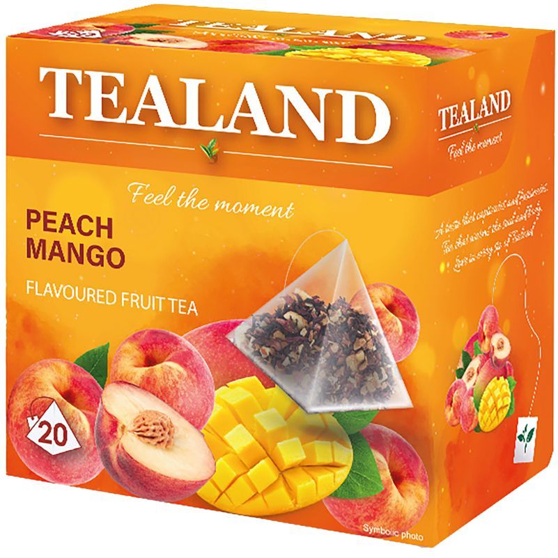 Чай фруктовий Tealand Exotic Mango-Peach, манго та персик, у пірамідках, 40 г - фото 1