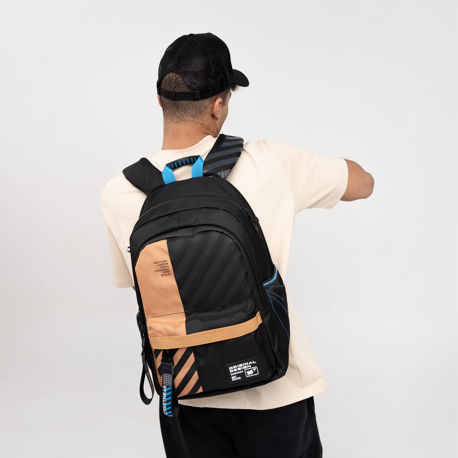 Рюкзак Yes TS-61 Streetwear, чорний з бежевим (558911) - фото 15