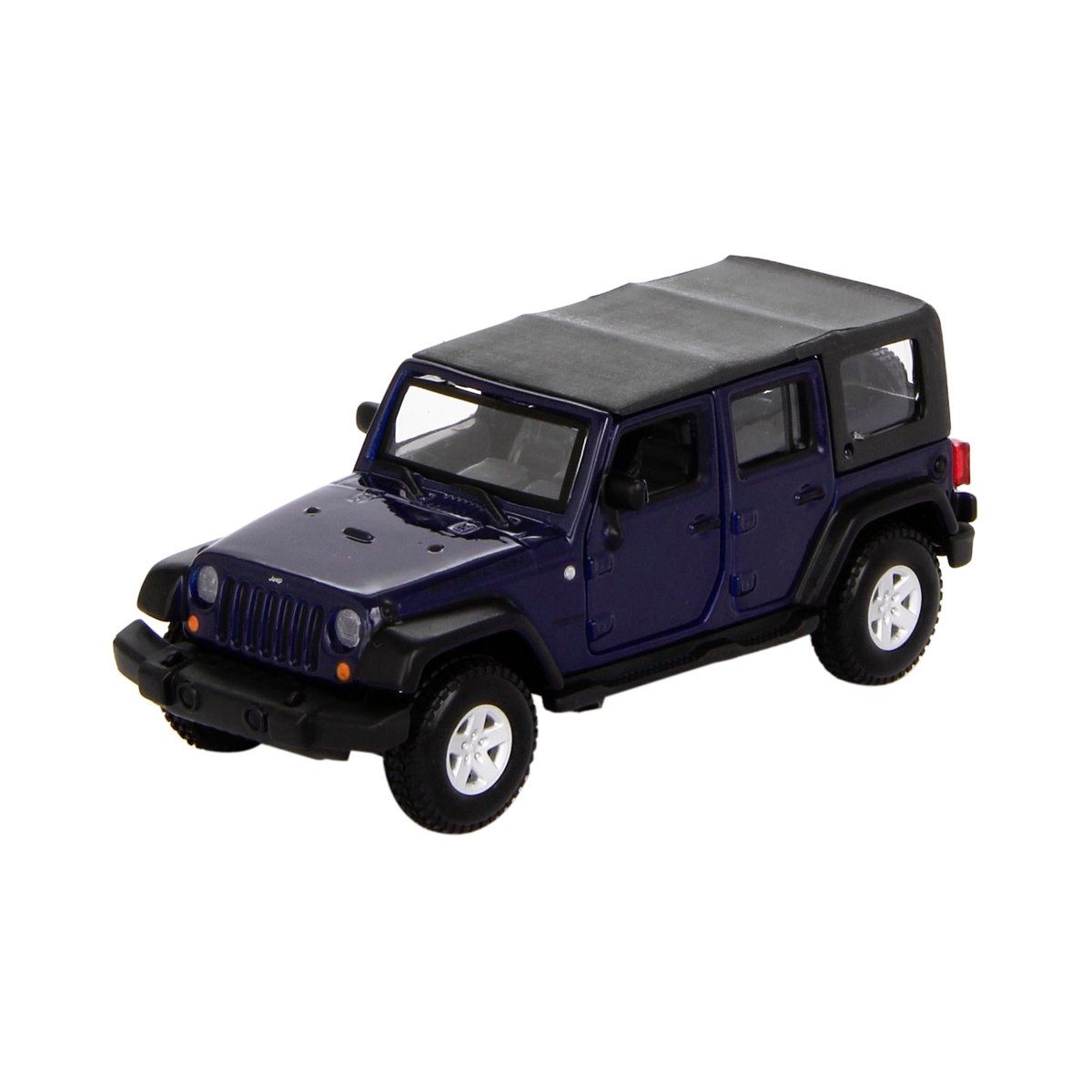 Автомодель Bburago Jeep Wrangler Unlimited Rubicon 1:32 темно-синяя (18-43012) - фото 2