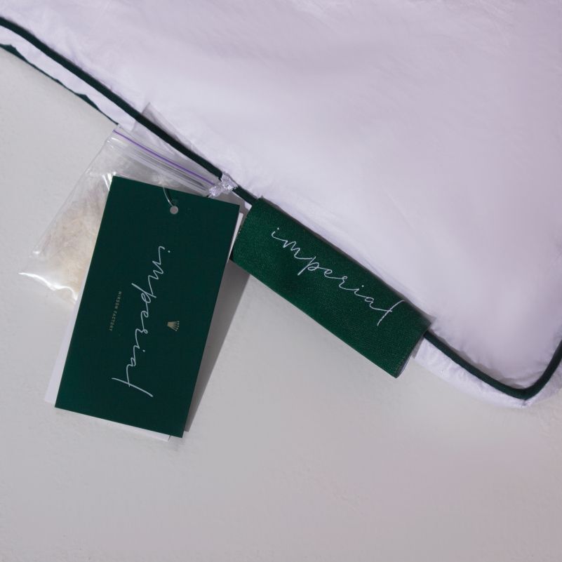 Ковдра пухова MirSon Imperial Delight, зимова, 215х155 см, біла із зеленим кантом - фото 9