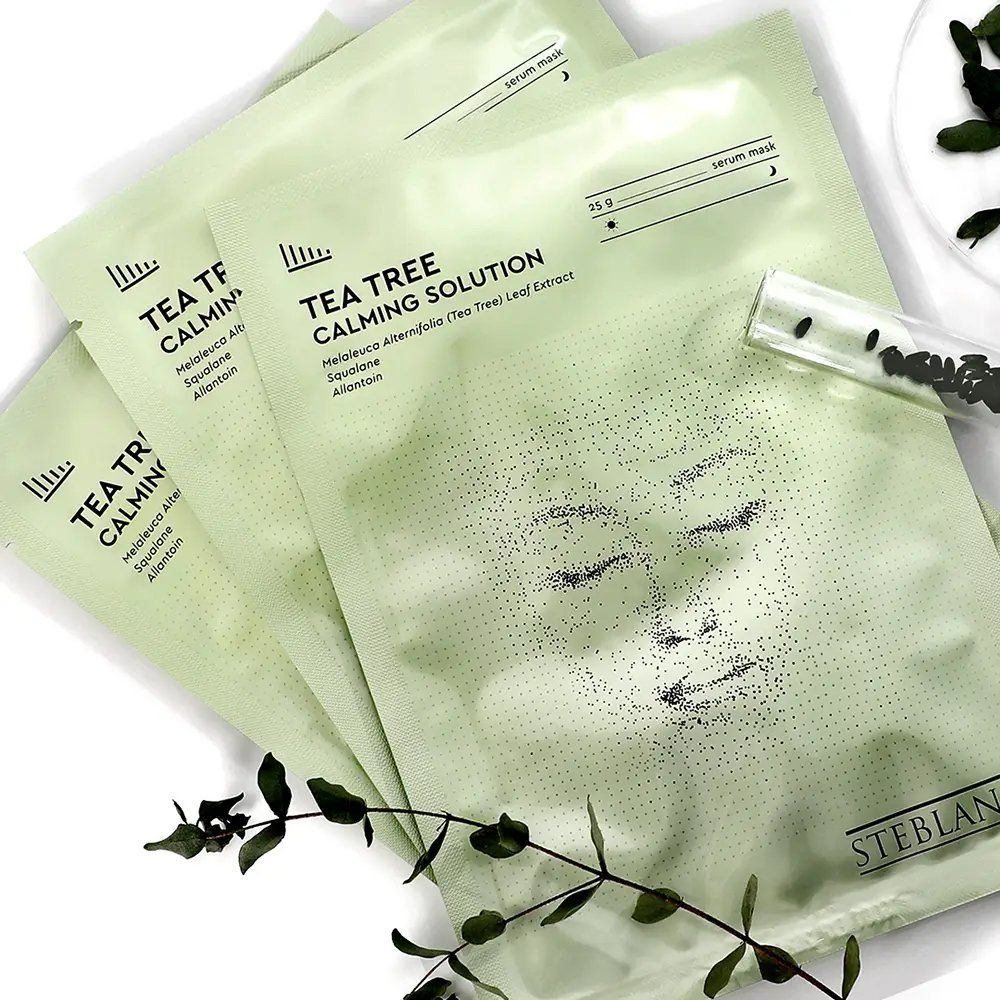 Тканинна маска-сироватка Steblanc Tea Tree Calming Solution Зволожуюча з екстрактом чайного дерева, 25 г - фото 3