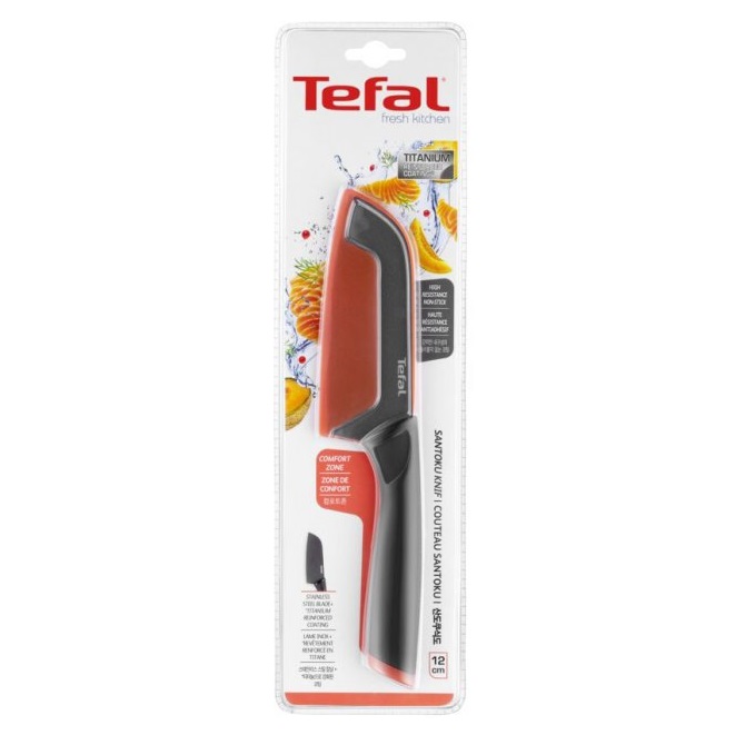 Ніж сантоку Tefal Fresh Kitchen, з чохлом, 12 см (K1220104) - фото 3