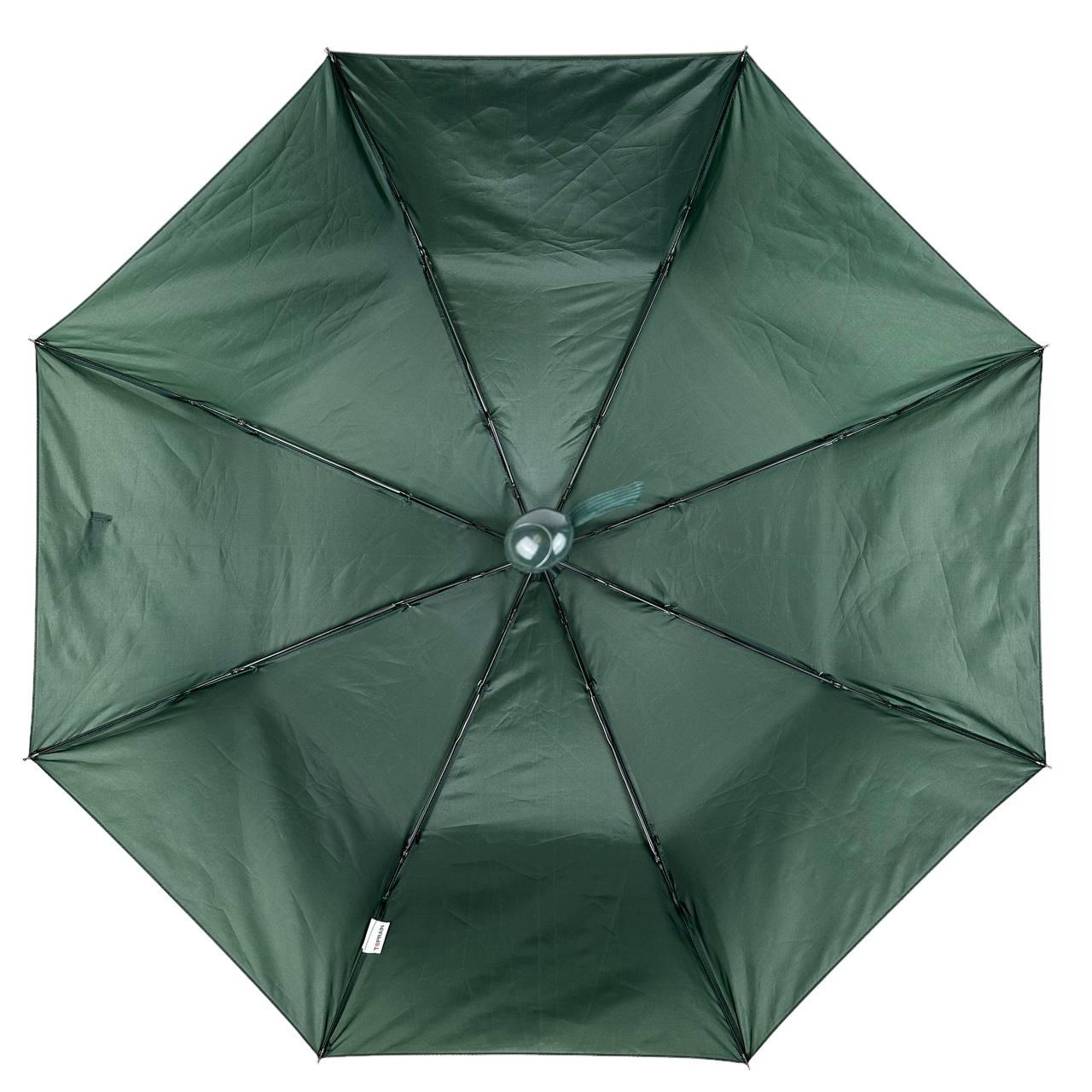 Женский складной зонтик полуавтомат Toprain 98 см зеленый - фото 5