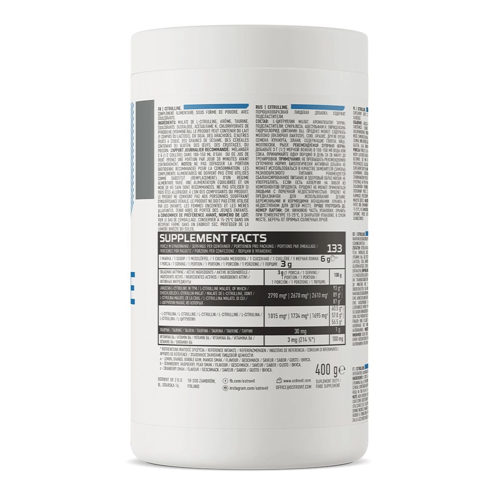 Передтренік OstroVit Citrulline Mango 400 г - фото 3