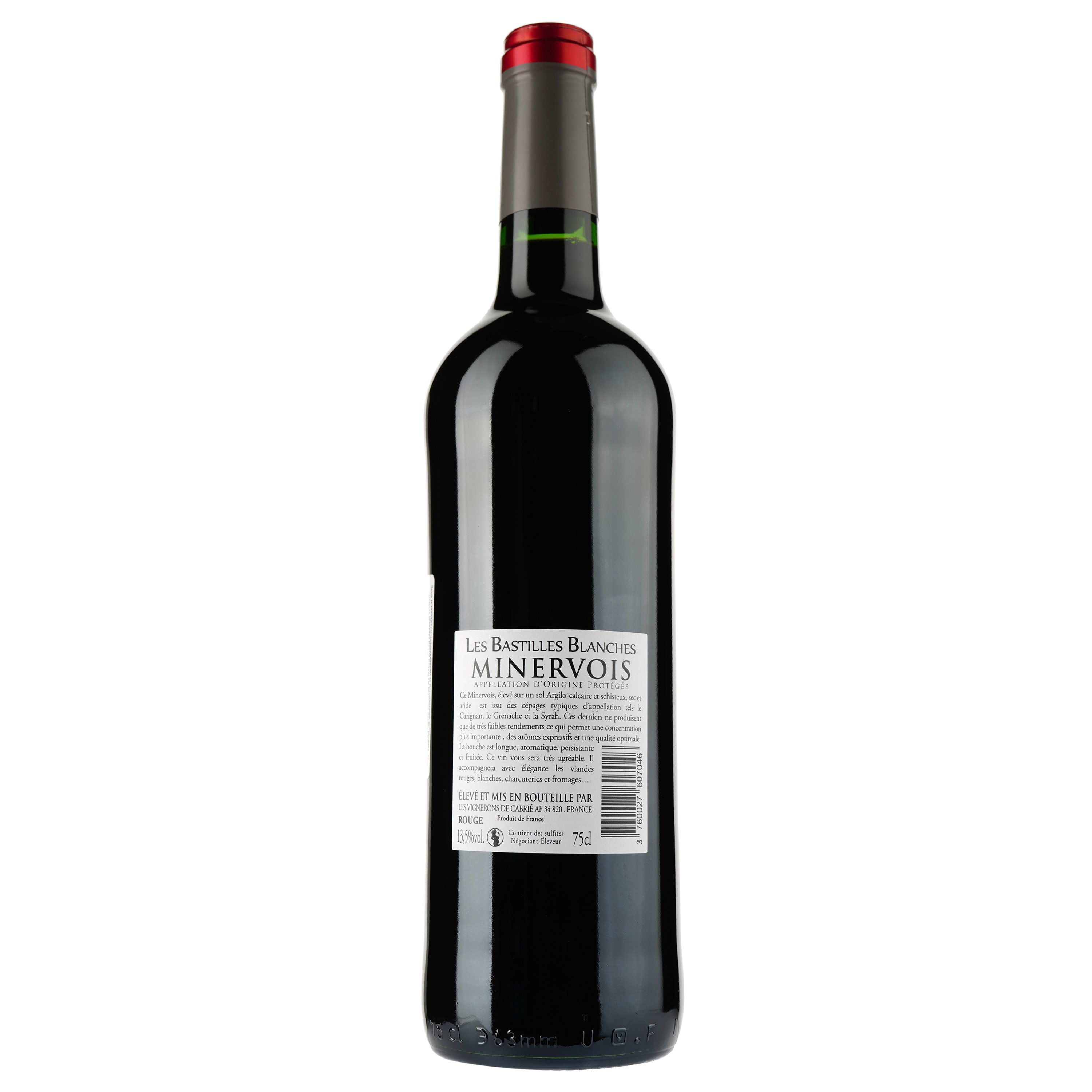 Вино Le Bastilles Blanches Petit Reserve AOP Minervois, червоне, сухе, 0,75 л - фото 2