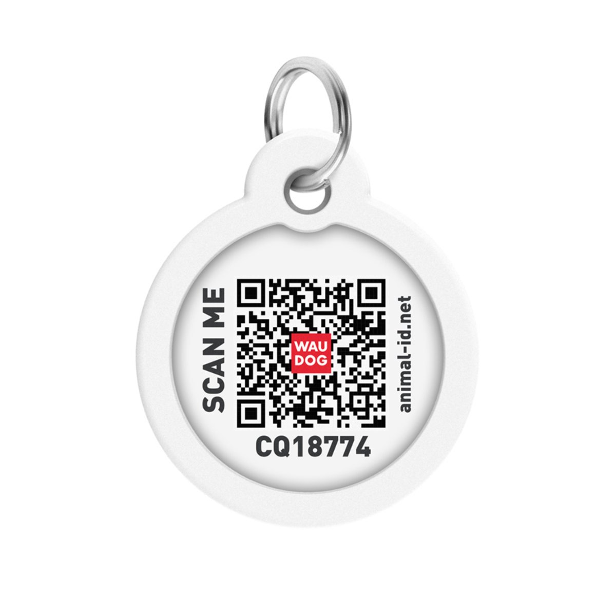 Адресник для собак и кошек Waudog Smart ID с QR паспортом, Бэтмен лого, M, диаметр 30 мм - фото 3