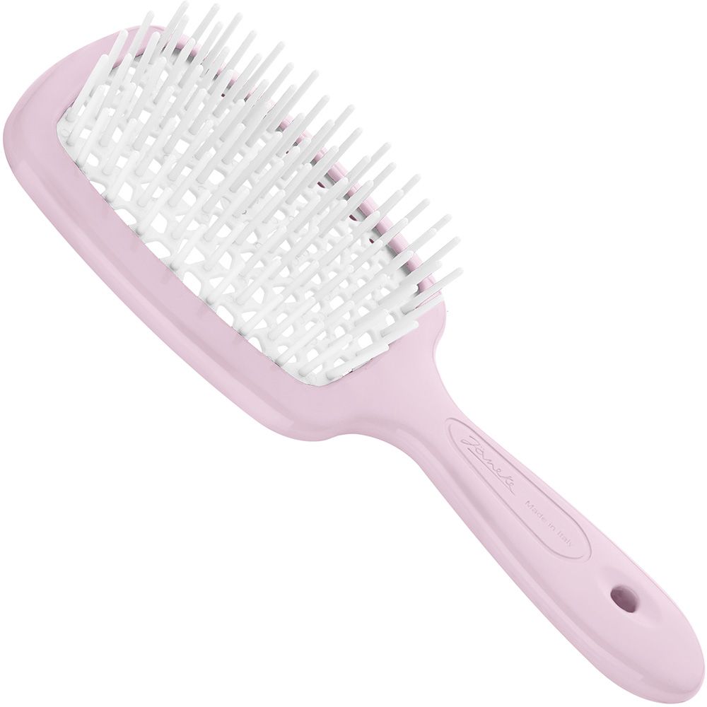 Щетка для волос Janeke Small Superbrush, 17,5х7 см, розовая с белым - фото 1