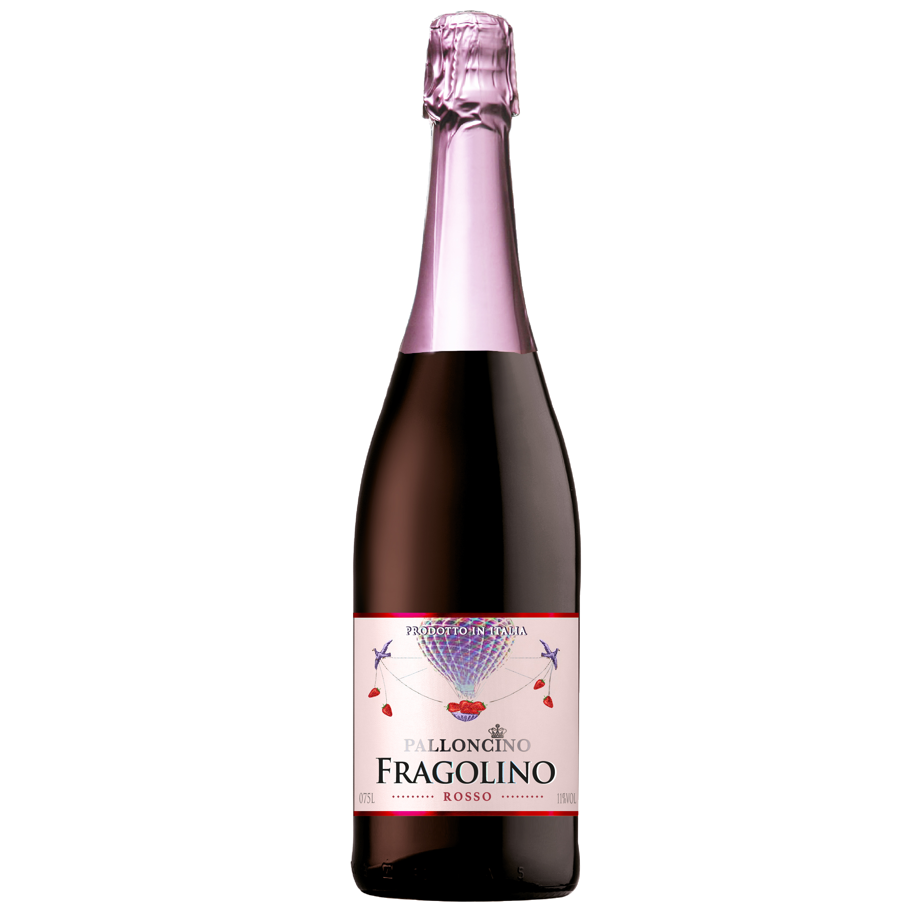 Ігристе вино Palloncino Fragolino Rosso, червоне, солодке, 7%, 0,75 л - фото 1