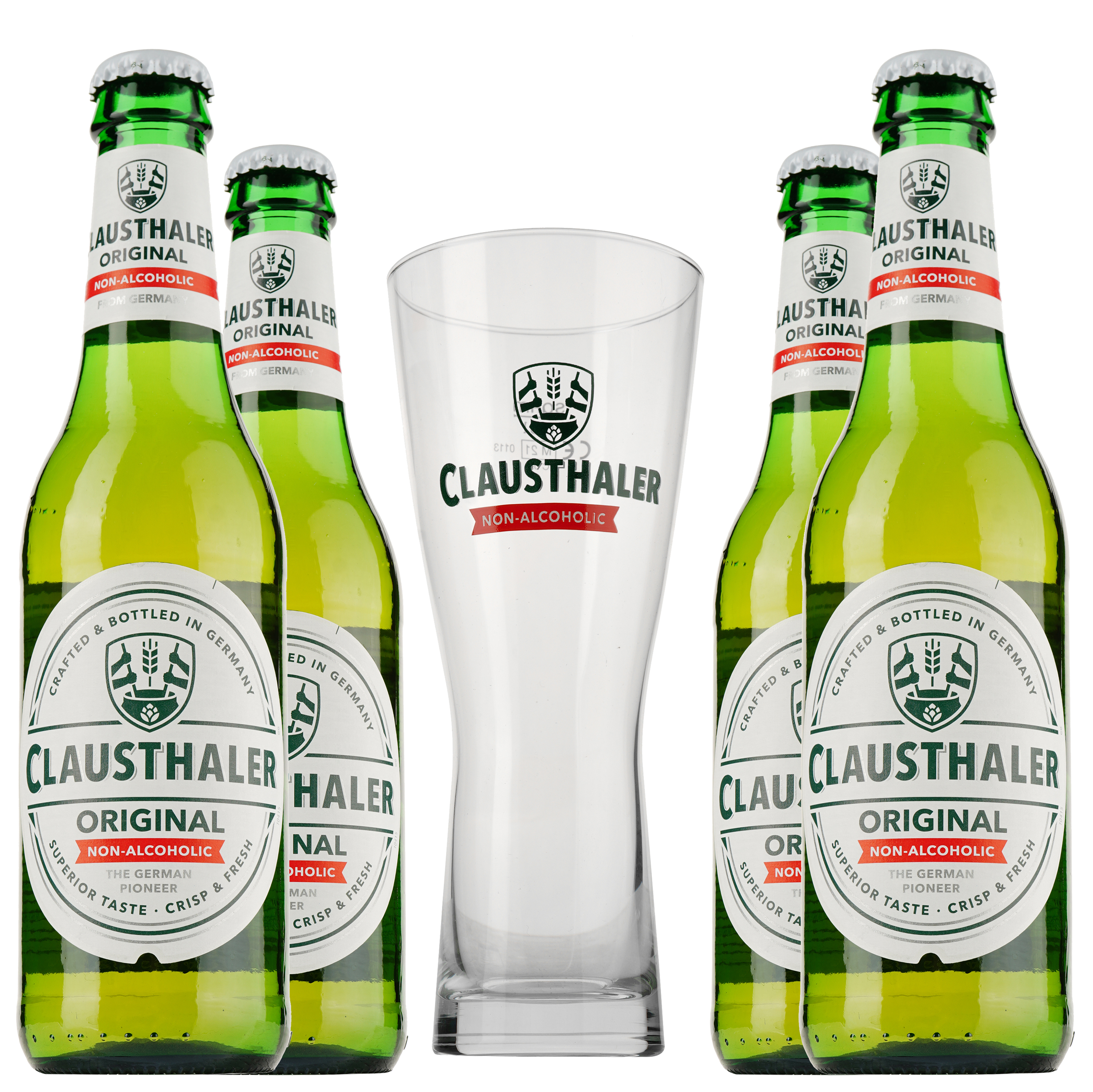 Набір безалкогольного пива Clausthaler (4 шт. х 0.33 л) + келих - фото 3