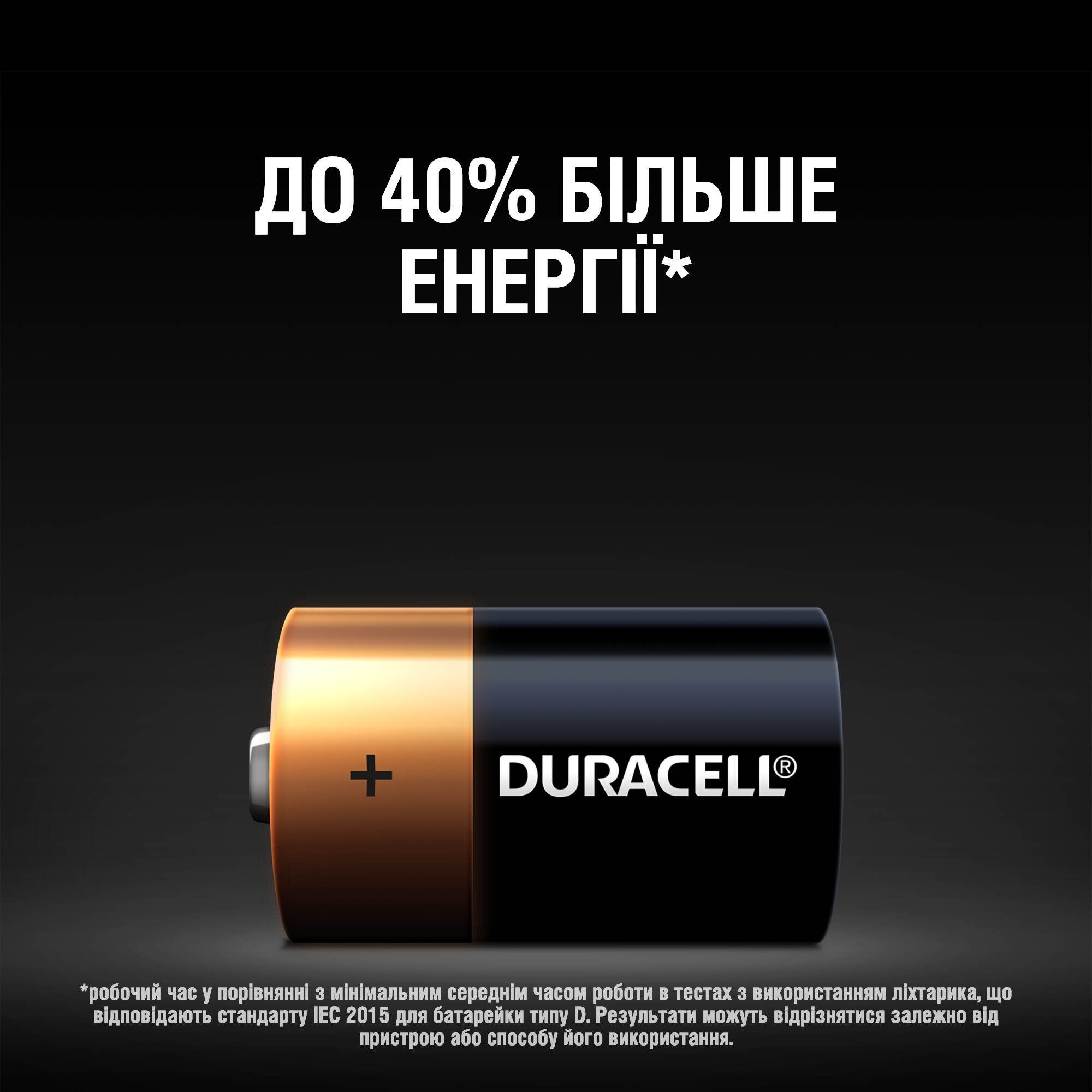 Лужні батарейки Duracell 1.5 V D LR20/MN1300, 2 шт. (706010) - фото 4