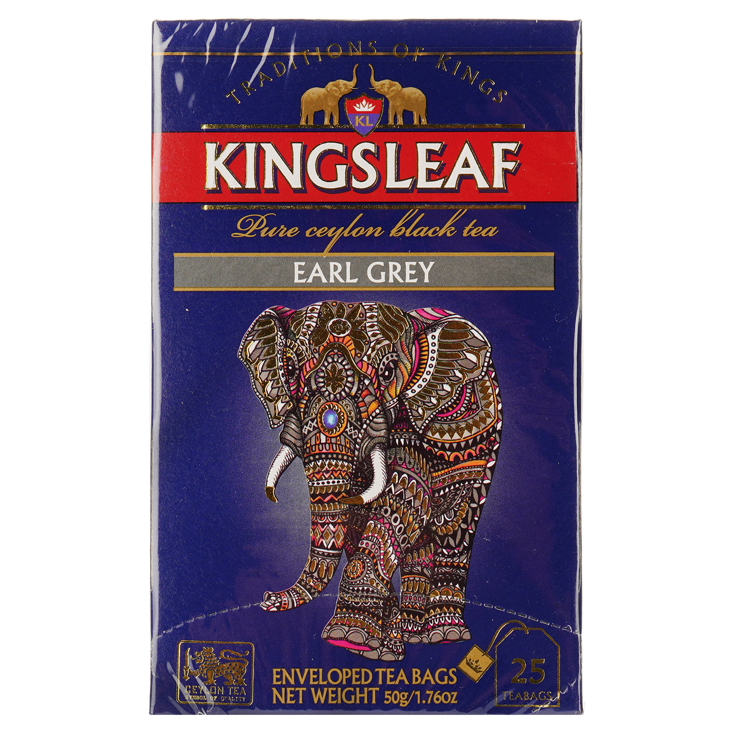 Чай чорний Kingsleaf Earl grey 50 г (25 шт. х 2 г) (843104) - фото 1
