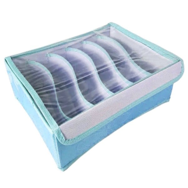 Коробка-органайзер для белья Stenson 30х23х11 см голубая (25772) - фото 4