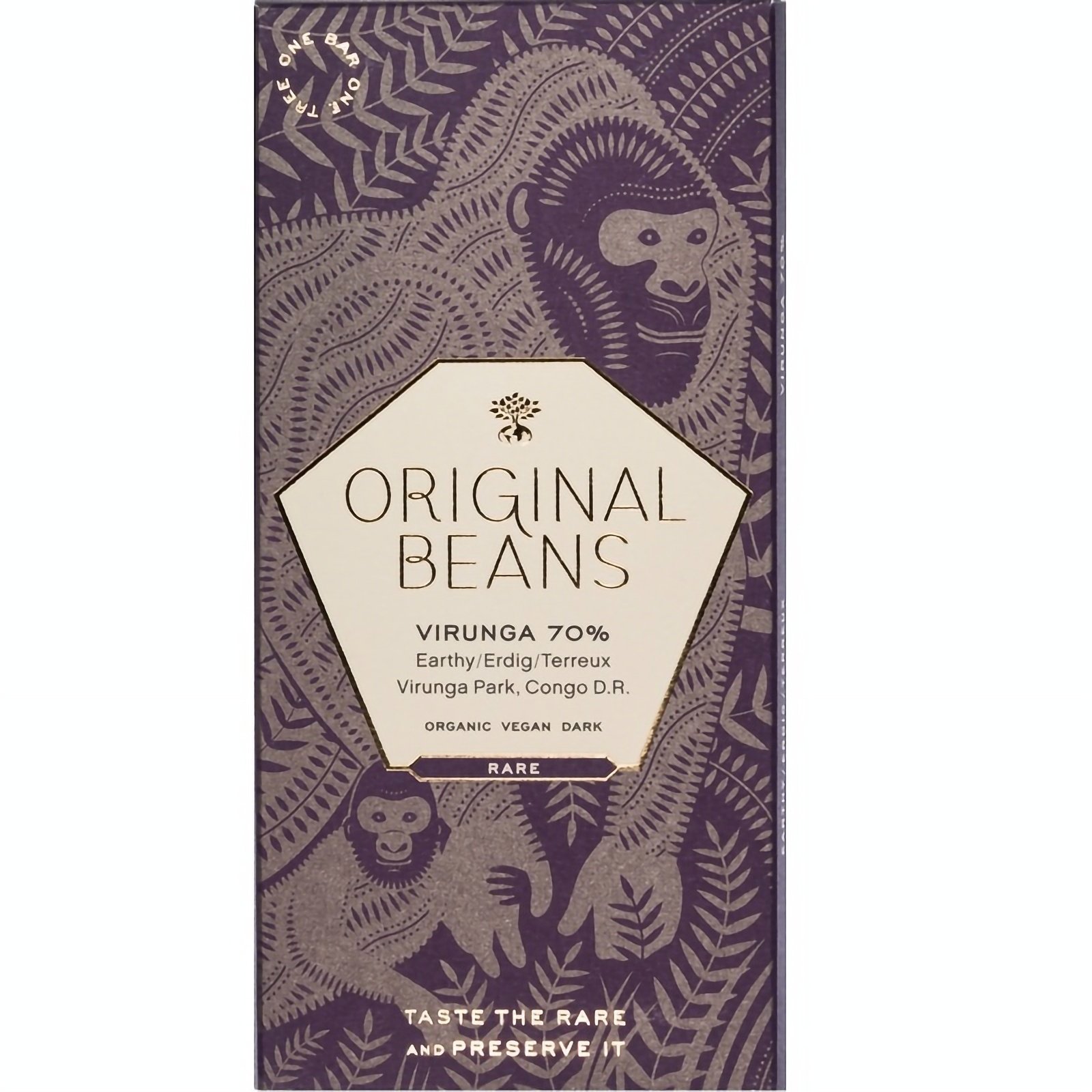 Шоколад чорний Original Beans Вірунга Парк Конго органічний 70 г - фото 1