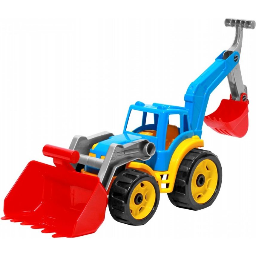 Іграшкова машинка ТехноК Трактор з двома ковшами блакитний (3671) - фото 1