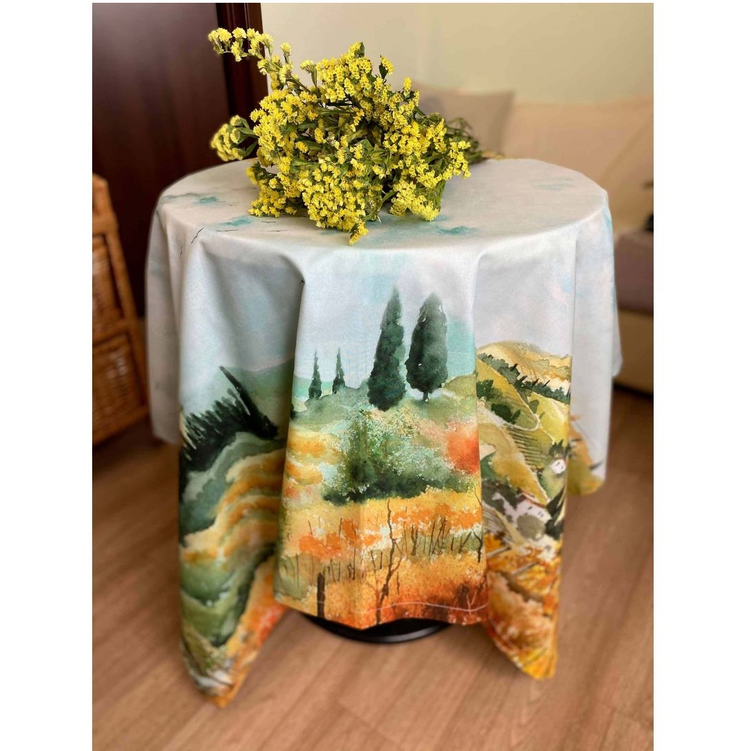 Photos - Tablecloth / Napkin Provans Скатертина Прованс Digitale Деревця, 220х134 см  (15436)