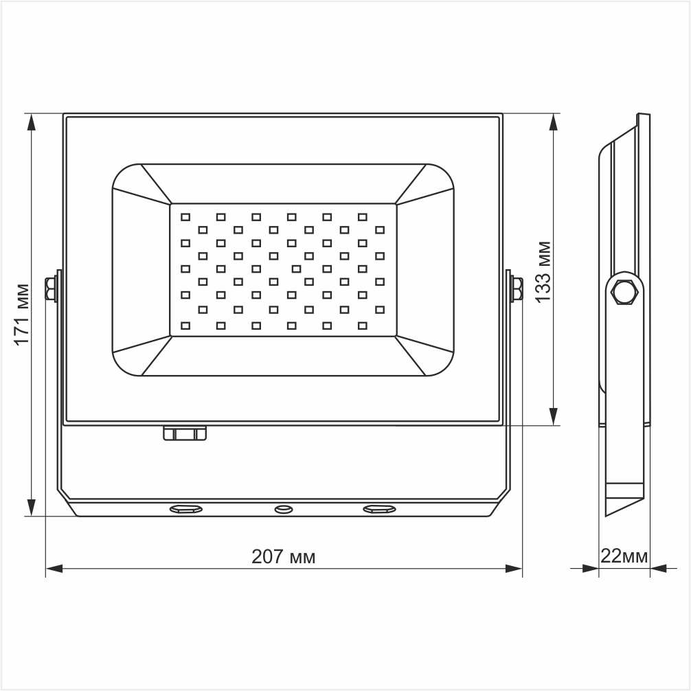 Прожектор Titanum LED TLF506 50W 6000K (TLF506) - фото 3