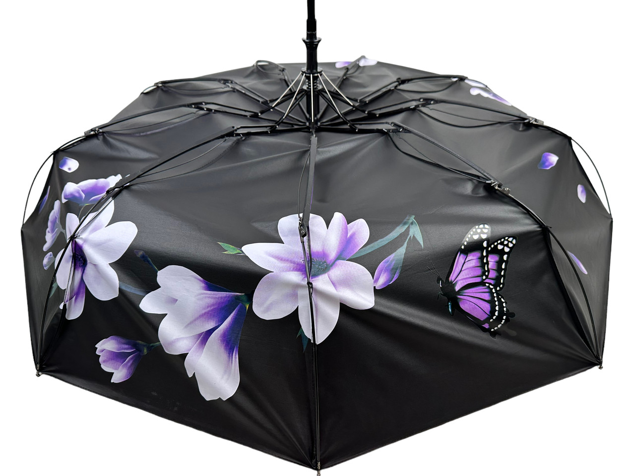 Жіноча складана парасолька напівавтомат Susino 99 см фіолетова - фото 7