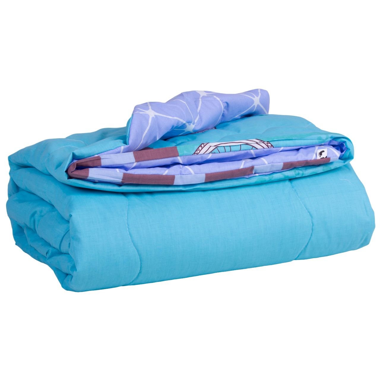 Одеяло хлопковое MirSon Деми №2822 Сolor Fun Line Alta, king size, 240х220 см, голубое (2200006700388) - фото 2