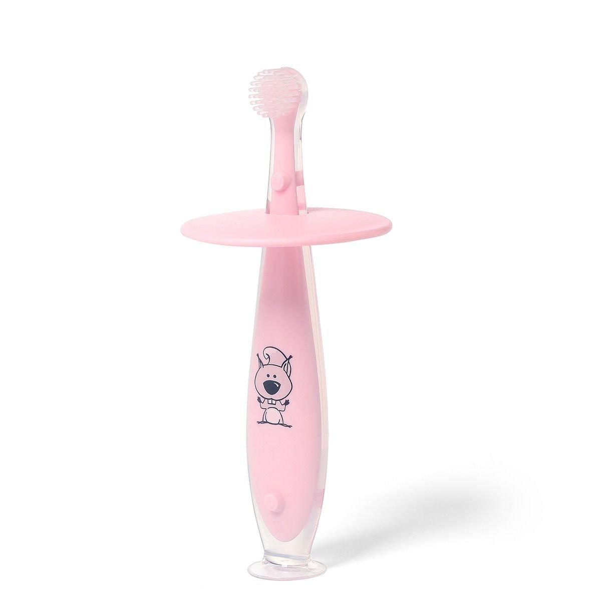 Зубная щетка BabyOno, с ограничителем, розовый (551/01) - фото 1
