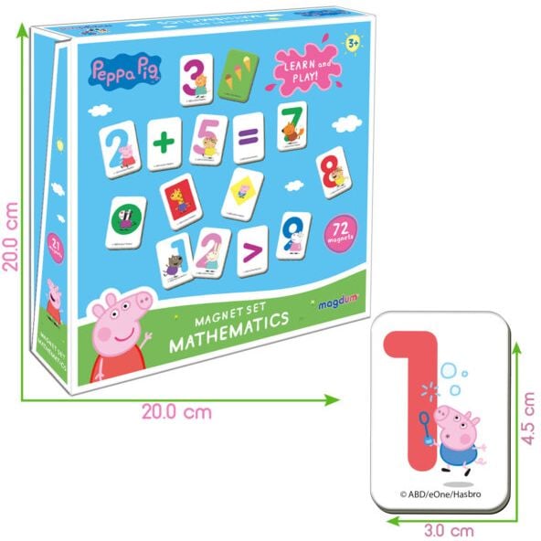 Набір магнітів Magdum Свинка Пеппа Математика (МЕ 5031-11) - фото 4