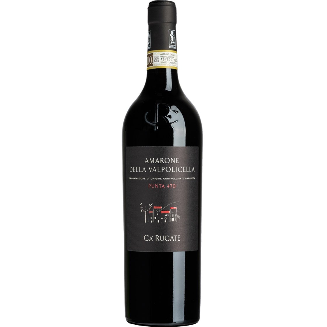 Вино Ca' Rugate Amarone della Valpolicella Punta 470 DOCG 2017 червоне сухе 0.375 л - фото 1