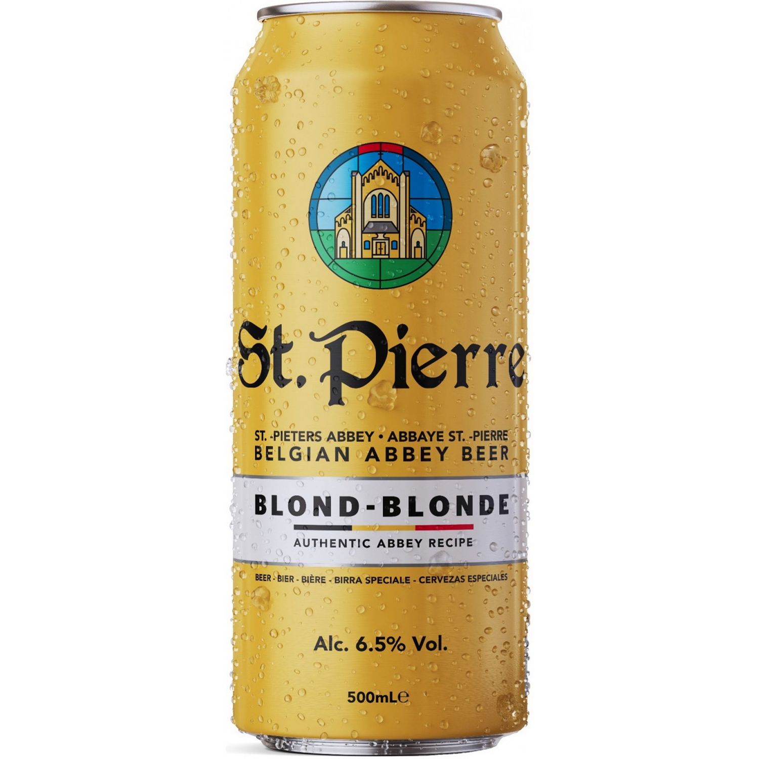 Пиво St.Pierre Blonde, светлое, ж/б, 6,5%, 0,5 л - фото 1