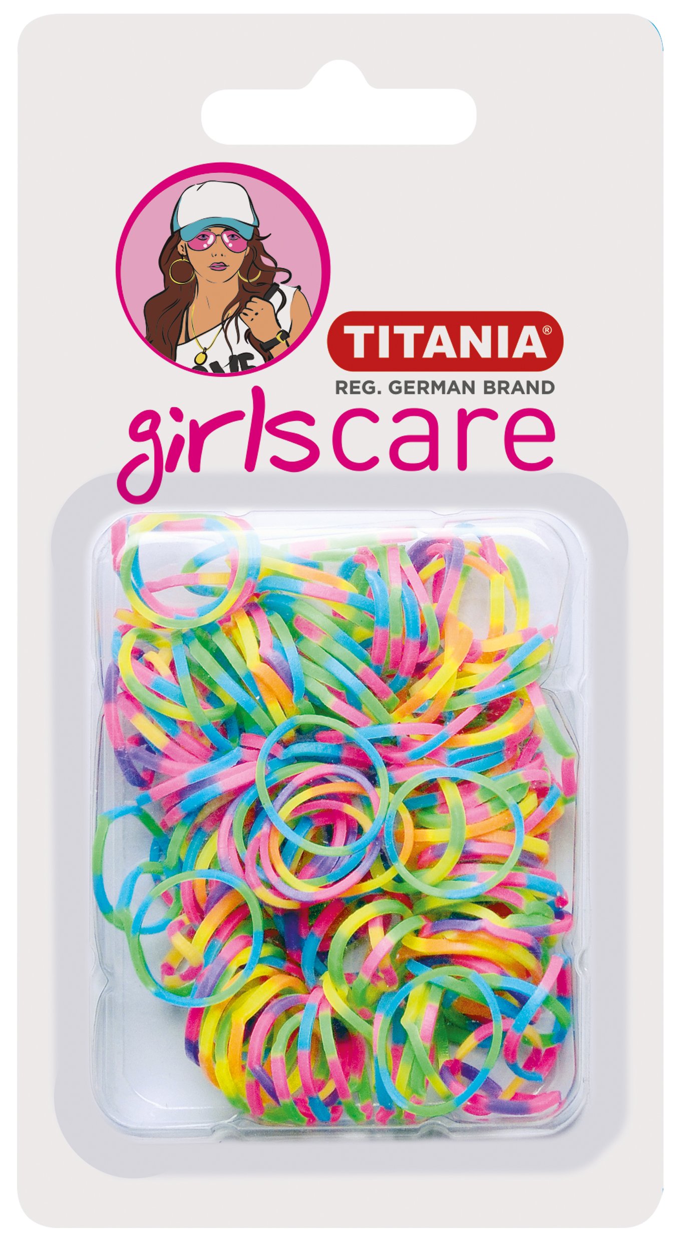 Набір силіконових резинок для волосся Titania, 1,5 см, різнокольорові,150 шт. (8067 GIRL В) - фото 1