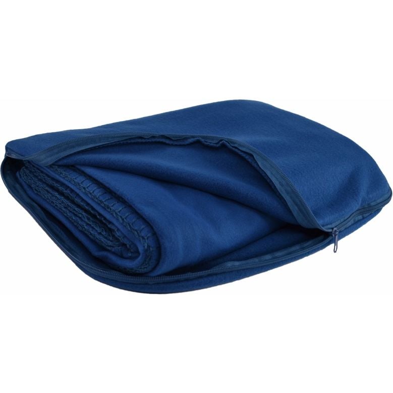 Плед-подушка флисовая Bergamo Mild 180х150 см, темно-синяя (202312pl-44) - фото 1