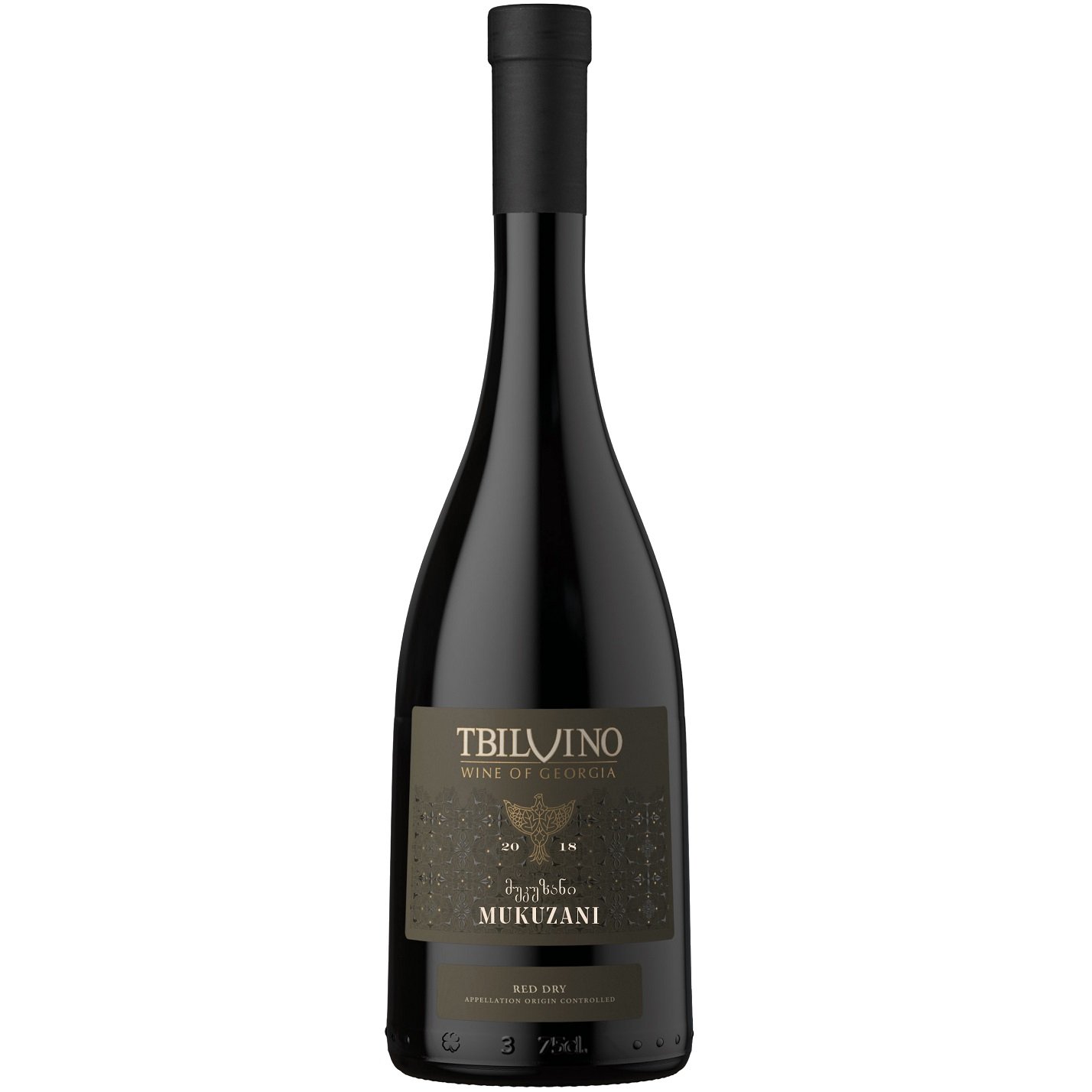 Вино Tbilvino Mukuzani, червоне, сухе, 12,5%, 0,75 л - фото 1