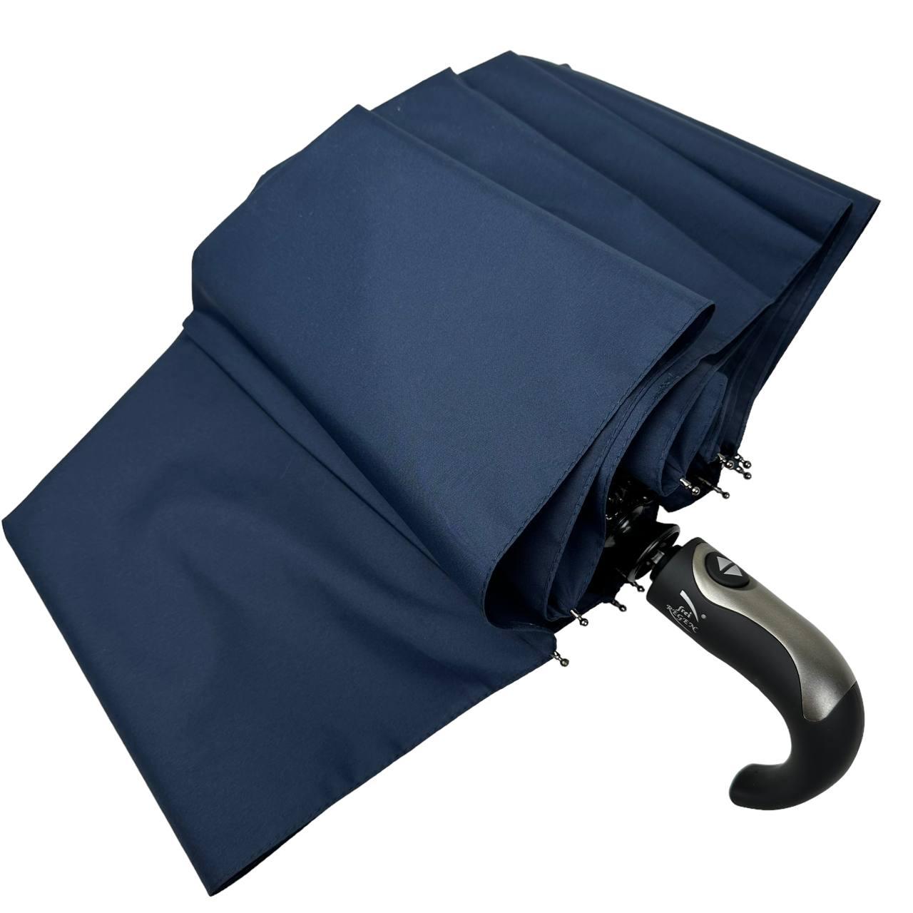 Мужской складной зонтик полный автомат Frei Regen 123 см синий - фото 3
