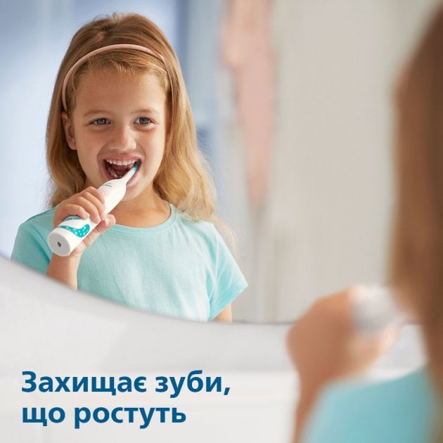 Детская электрическая зубная щетка Philips For Kids HX3411/01 мягкая белая (3930550) - фото 4