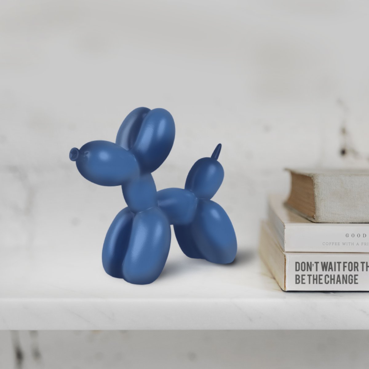 Статуетка декоративна МВМ My Home Пес з кульки, синя (DH-ST-06 DARK BLUE) - фото 4