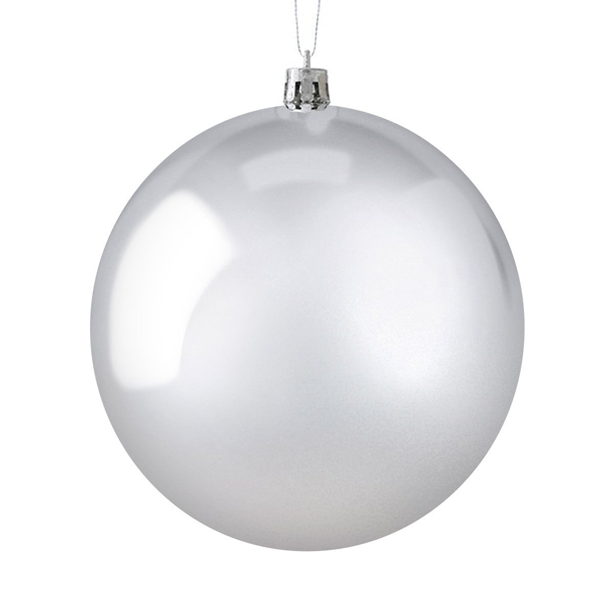 Різдвяна куля 10 см срібляста 4 шт. (681-050) - фото 1