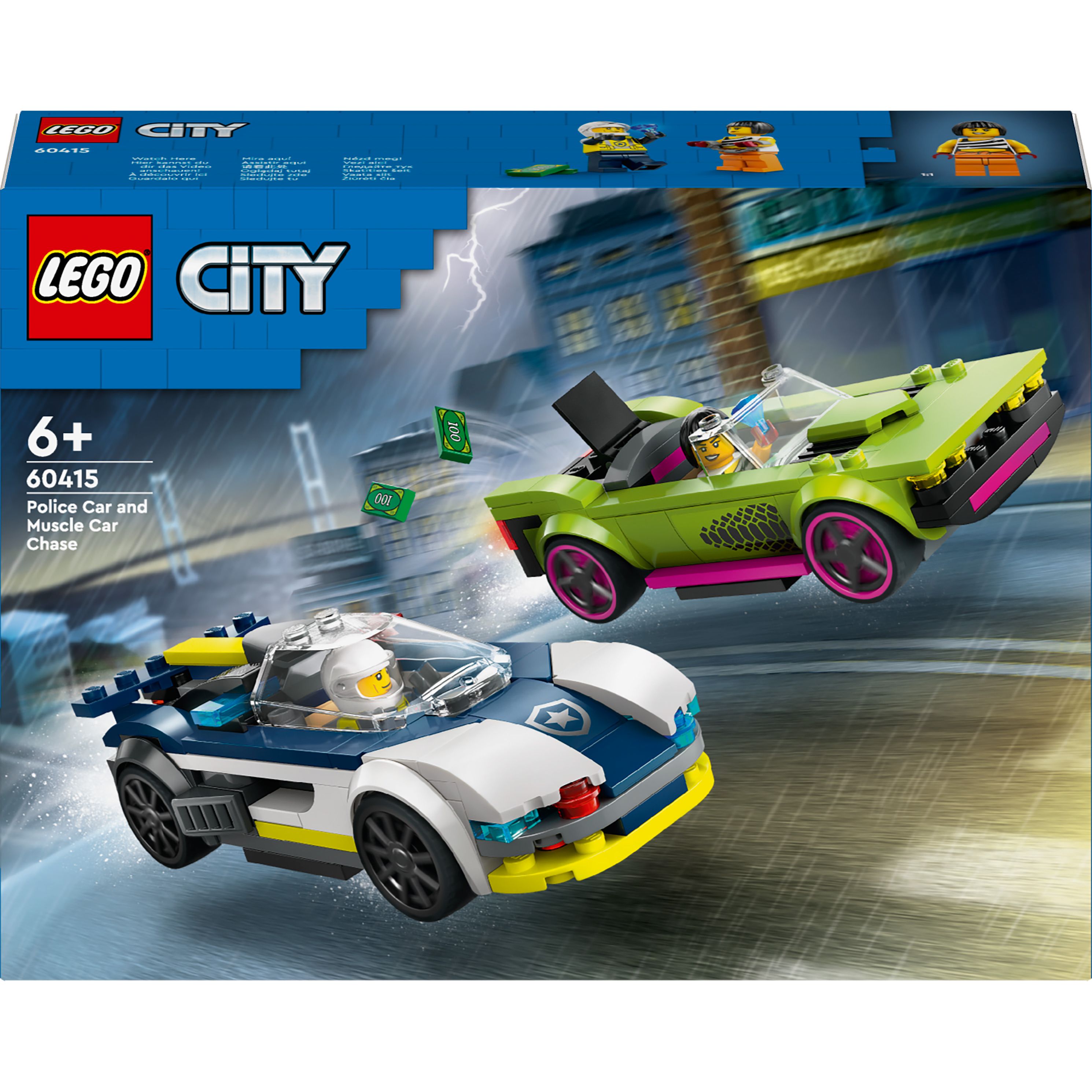 Конструктор LEGO City Переслідування маслкара на поліцейському автомобілі 213 деталі (60415) - фото 1