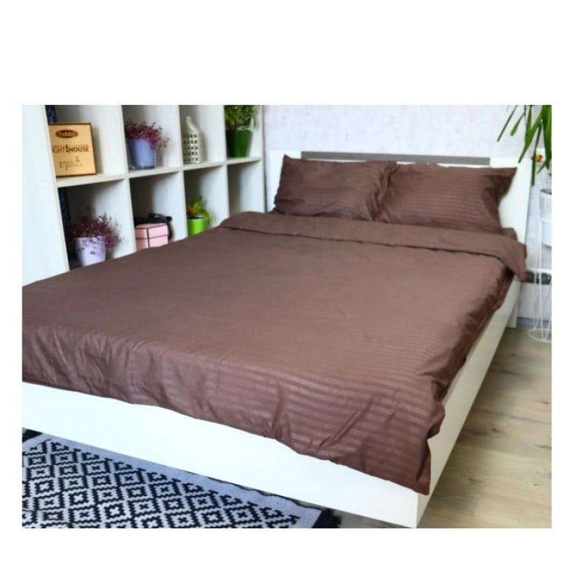 Комплект постельного белья LightHouse Stripe Brown, 215х160 см, полуторный, коричневый (604781) - фото 4