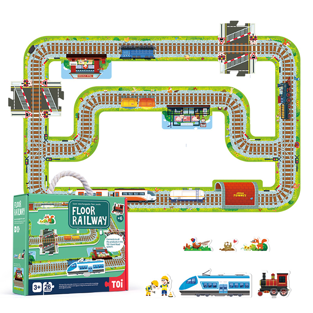 Напольный пазл-гигант Toi Железная дорога, 32 элемент (TP951) - фото 2