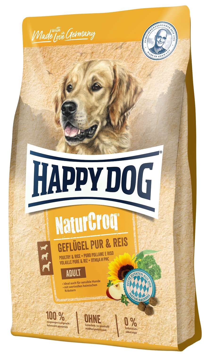 Сухий корм для собак Happy Dog NaturCroq Geflugel Pur&Reis, з птицею та рисом, 4 кг (60512) - фото 1