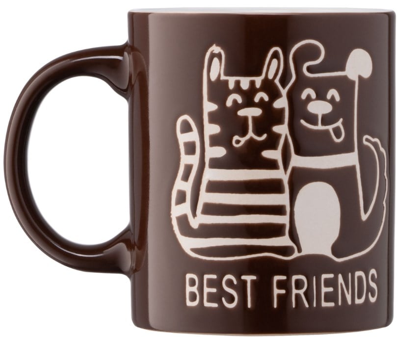 Чашка Ardesto Best friends, 330 мл, коричневий (AR3471BR) - фото 4