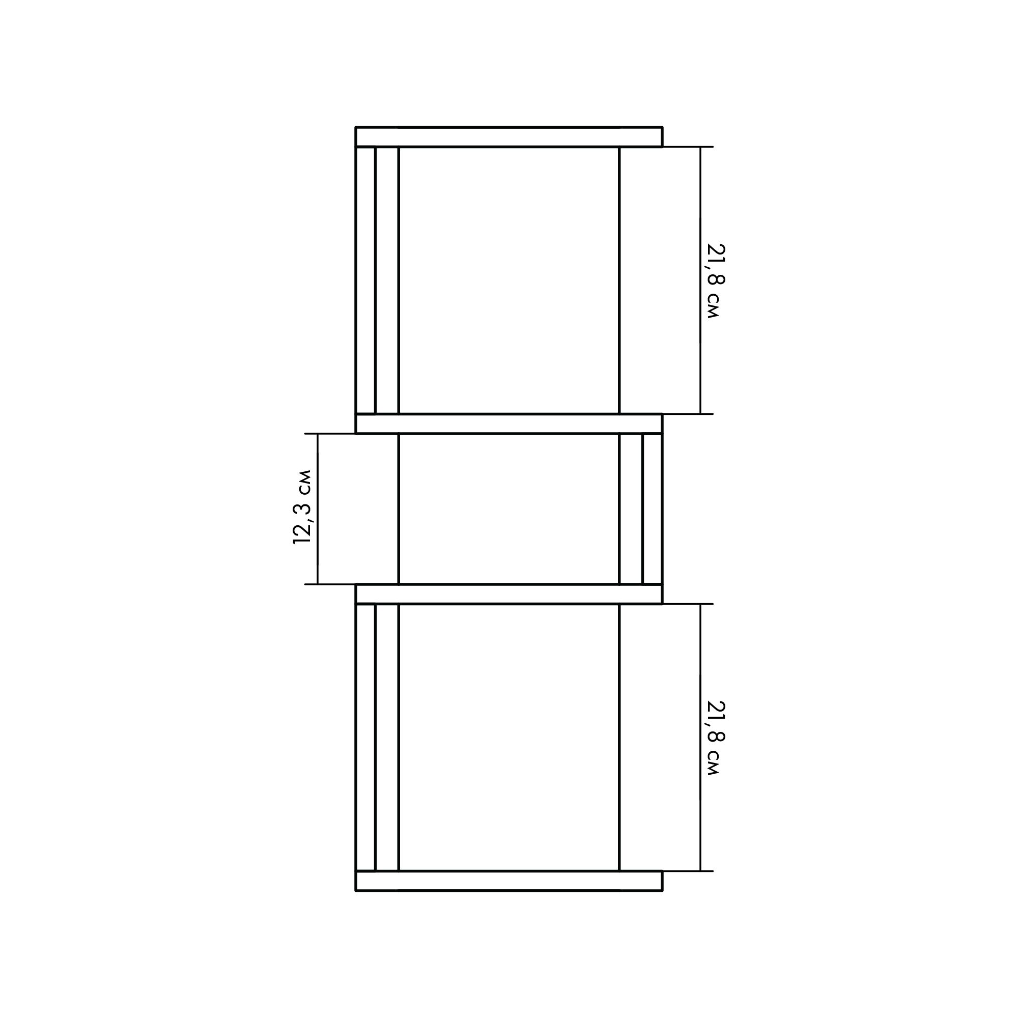 Полка Hopanchuk Furniture Лейквуд севилья с белым (51C1C3) - фото 6