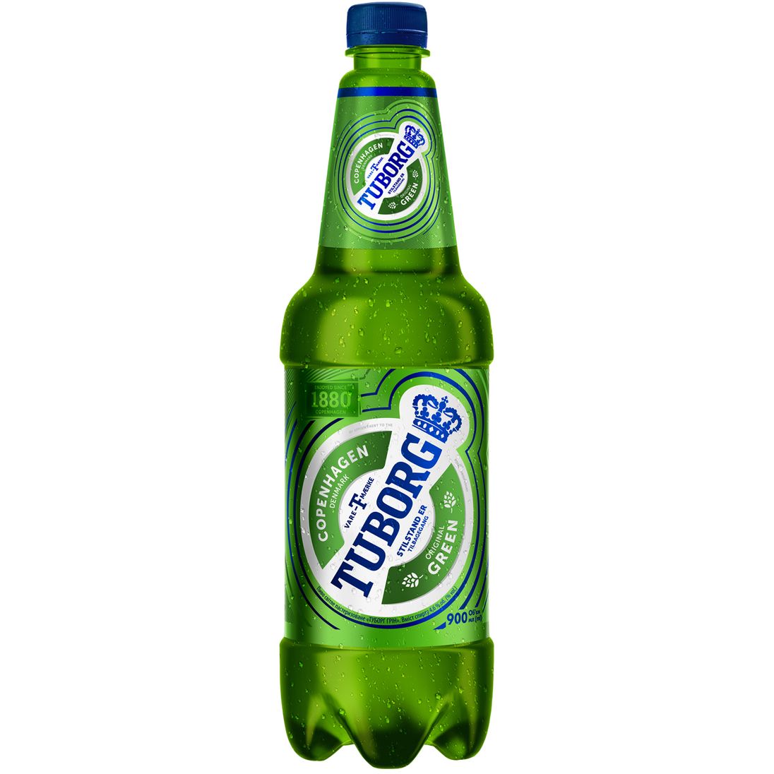 Пиво Tuborg Green, светлое, 4,6%, 0,9 л - фото 1