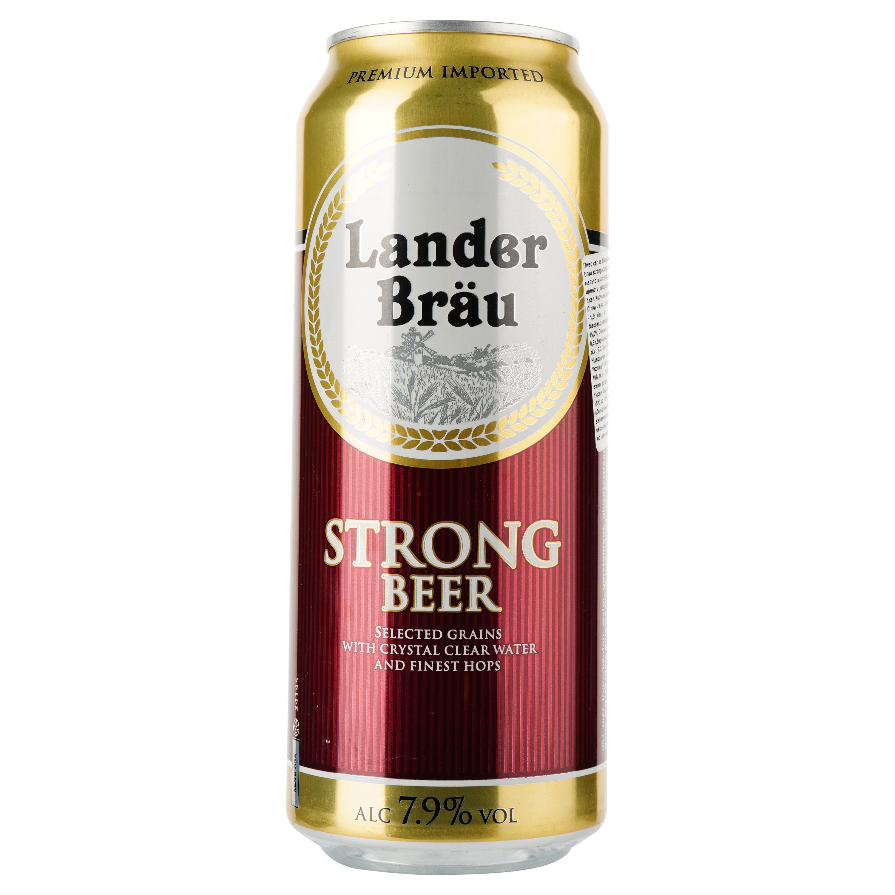 Пиво Lander Brau Strong светлое, 7.9%, ж/б, 0.5 л - фото 1