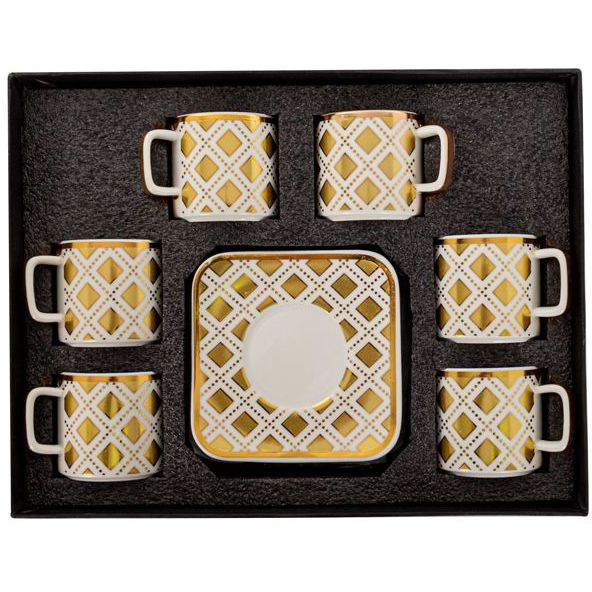 Кофейный набор Lefard 12 предметов 120 мл белый с золотом (926-017) - фото 4