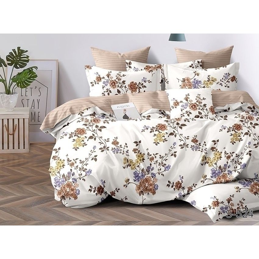 Комплект постельного белья TAG Tekstil с компаньоном Евро Разноцветный 000240728 (S524) - фото 1