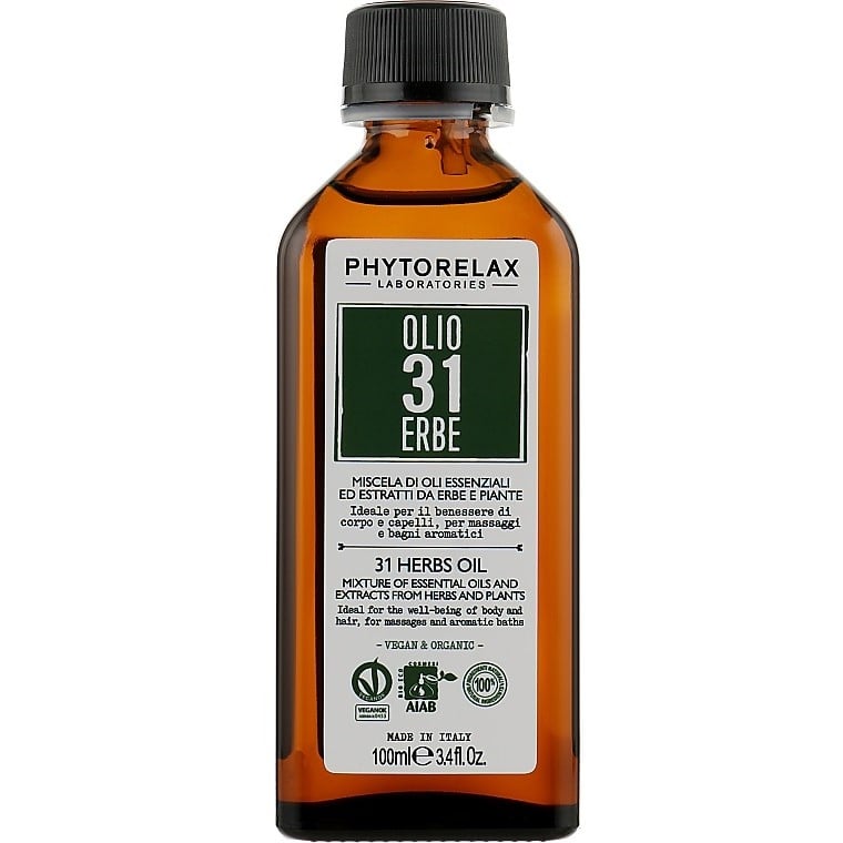 Суміш ефірних масел та екстрактів Phytorelax Vegan&Organic 31 Herbs Oil 100 мл (6027260) - фото 1