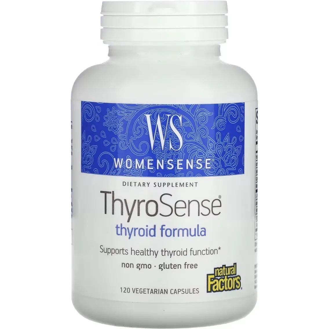 Поддержка щитовидной железы Natural Factors WomenSense ThyroSense 120 вегетарианских капсул - фото 1