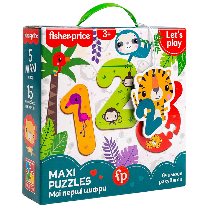 Пазли Vladi Toys Fisher-Price Maxi Puzzle Мої перші цифри, 15 елементів (VT1711-07) - фото 1