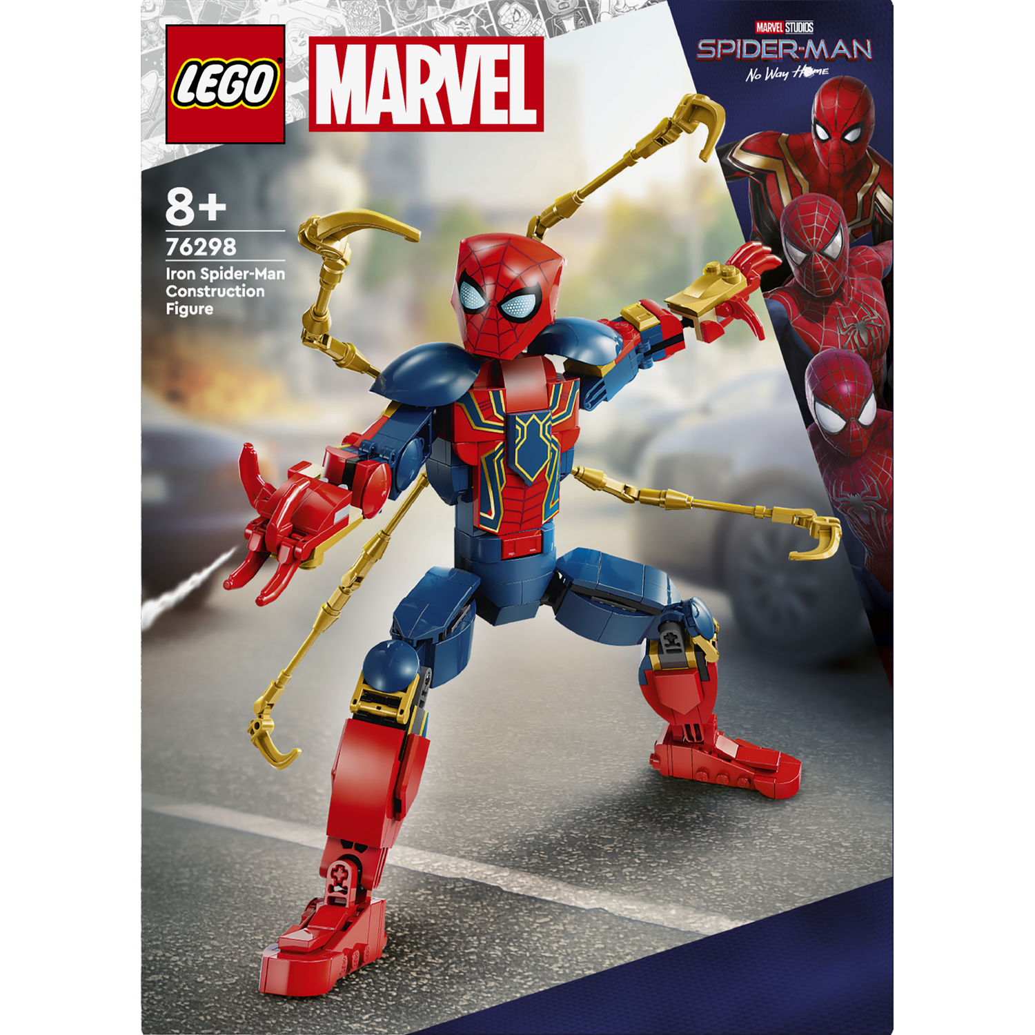 Конструктор LEGO Super Heroes Marvel Фигурка Железного Человека-Паука для сборки 303 детали (76298) - фото 1