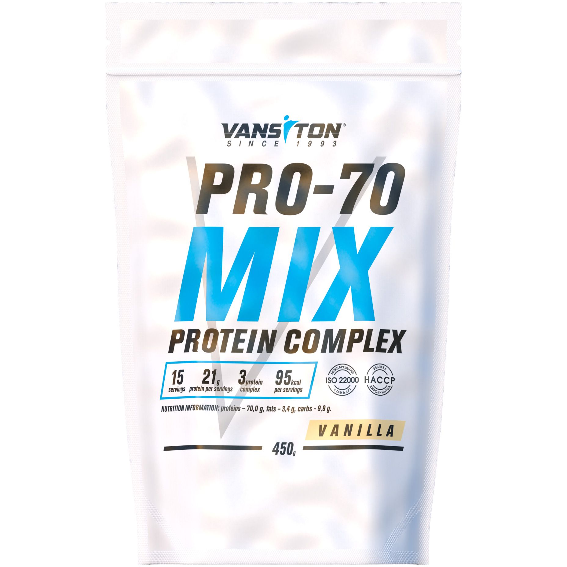 Протеин Vansiton Pro-70 Vanilla 450 г - фото 1