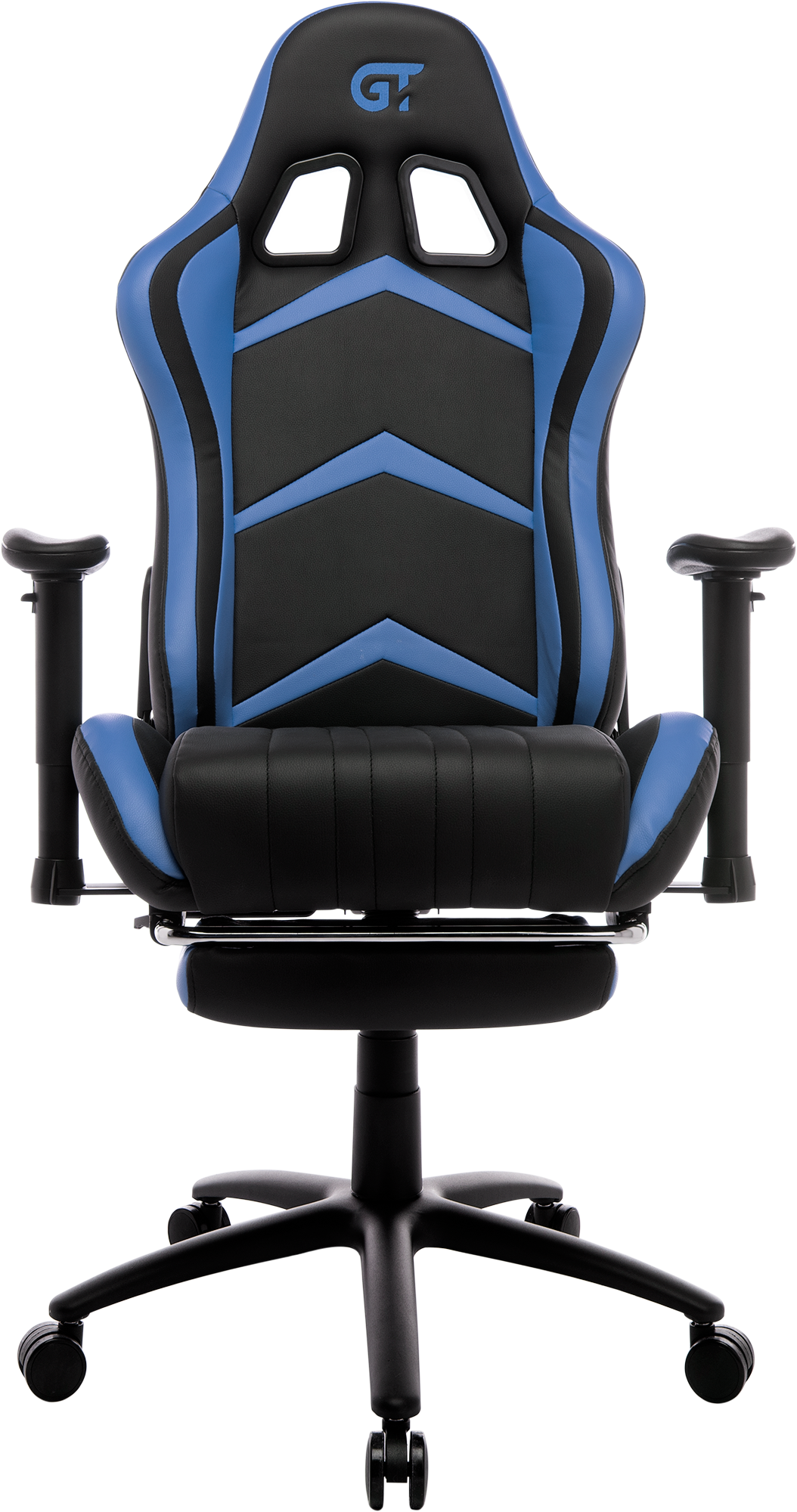 Геймерское кресло GT Racer черное с синим (X-2534-F Black/Blue) - фото 2